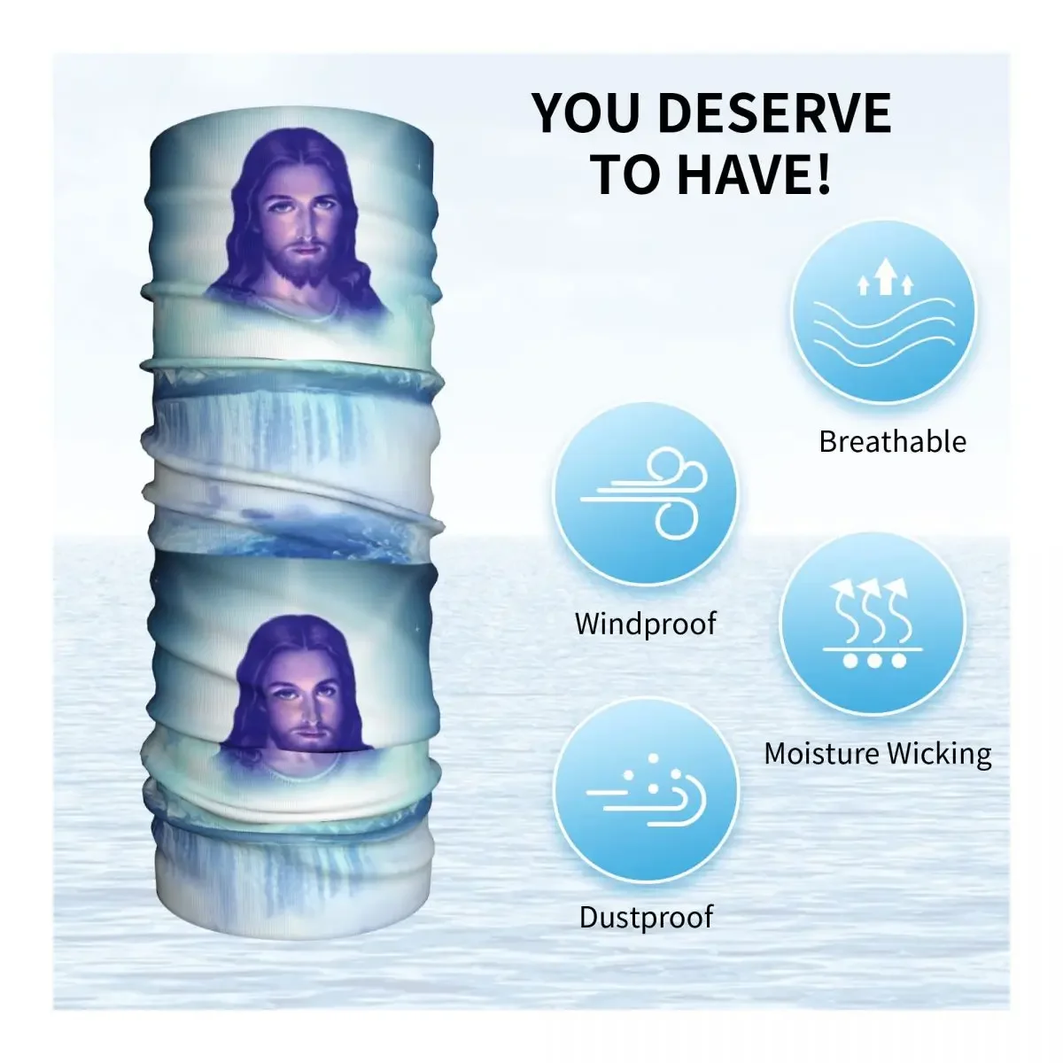 Спасательный Иисус Христа бандана обогреватель шеи для женщин и мужчин зимний