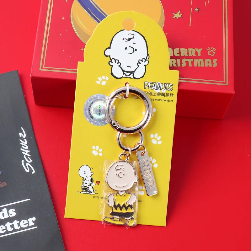 Оригинальный Металлический Брелок Snoopy с мультяшным рисунком брелок-подвеска для