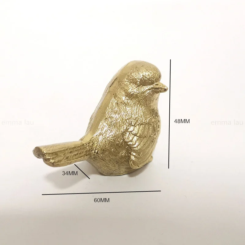 Латунные ручки для мебели в виде кролика, цветка, ветки