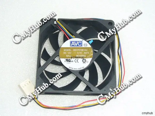 Для AVC DE07015B12U A073 DC12V 0.7A 7015 7 см 70 мм 70x70x15 4-контактный Вентилятор охлаждения