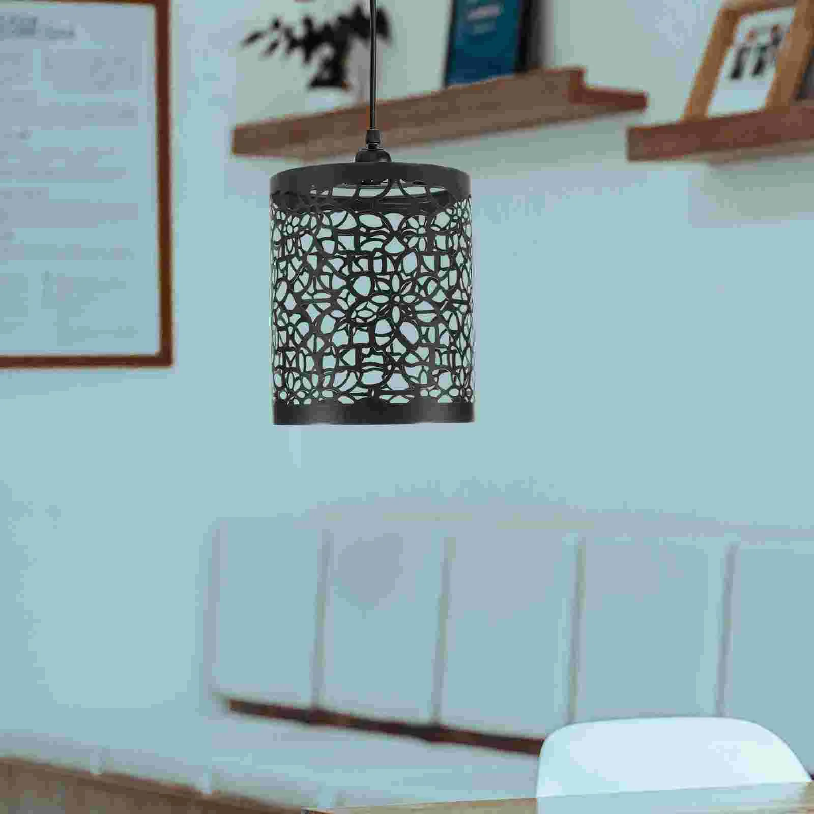 

Silk Screen Light Bulb Covers Bare Reusable Lamp Shades Flower Carving Pendant Lampshade Table Ceiling