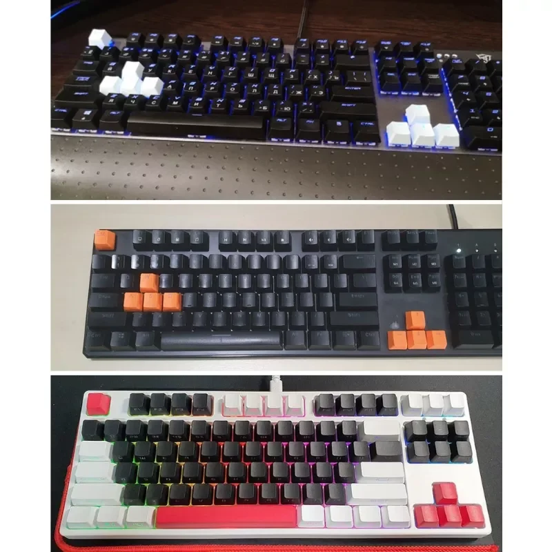 

9 Keys PBT Backlit Keycaps WASD/ESC/Direction With Key Cap Puller For MX Switch
