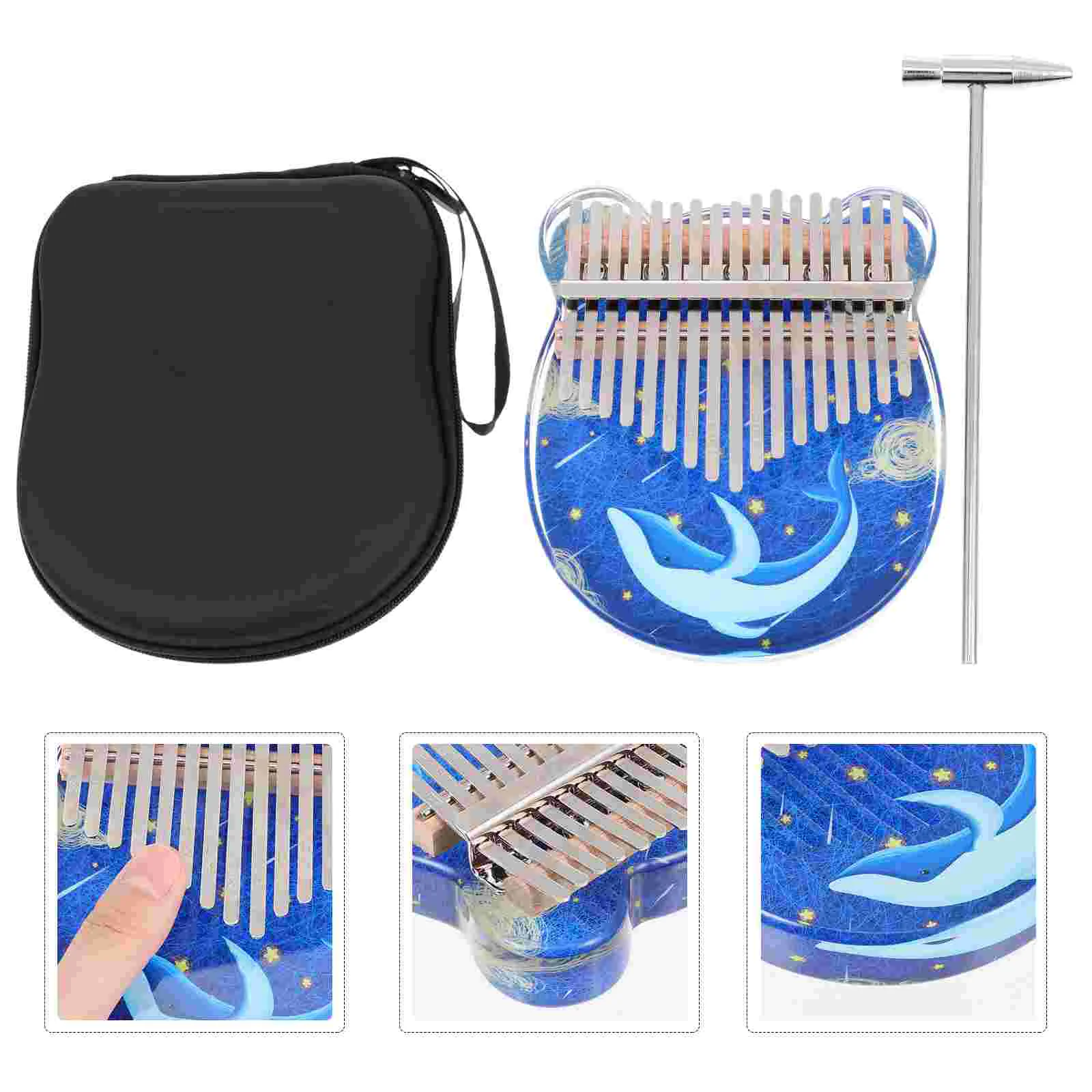 1 Set Kalimba Finger Piano Delicate Kalimba Musical Instrument for Children