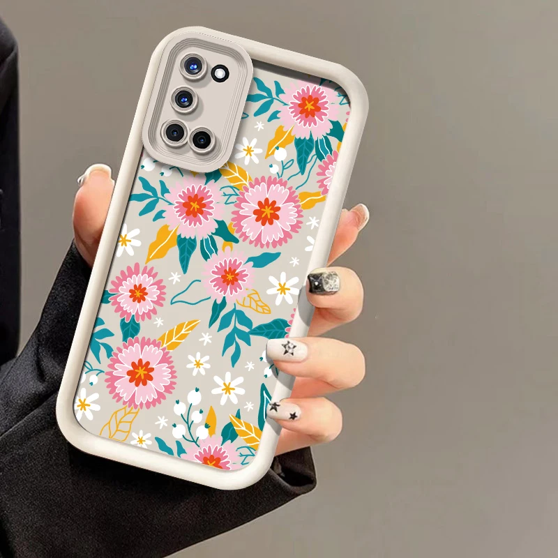 Фото Цветочный чехол для телефона Xiaomi Redmi Note 14 12S 11S 13 Pro Plus 12 Turbo 11T 10S 9S 11 Pro, матовый, противоударный, силиконовый №1
