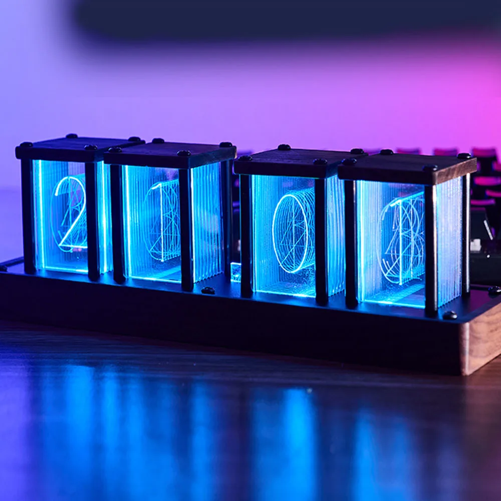 Светодиодные электронные часы светящиеся циферблаты RGB с подсветкой из