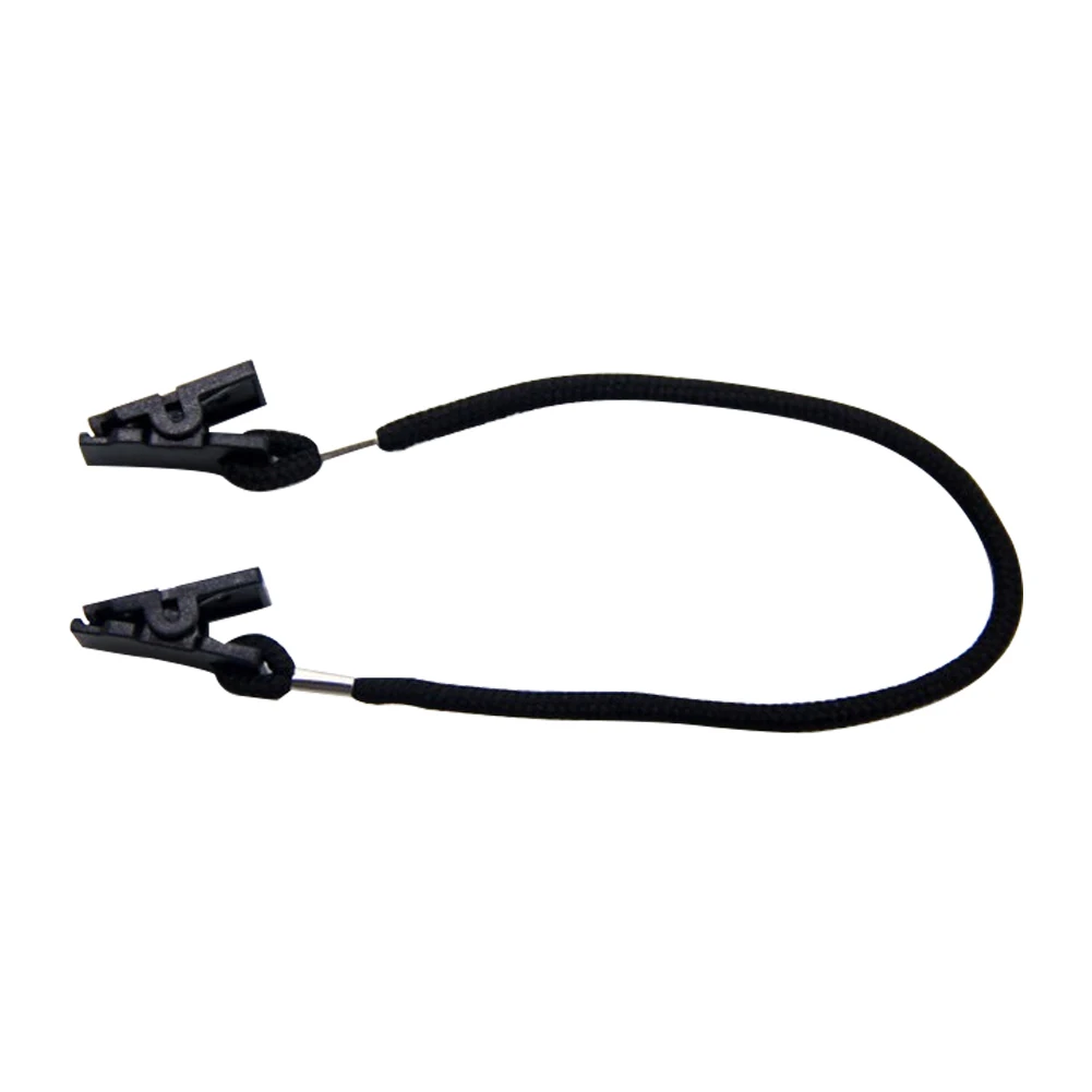 

Фиксатор для рыболовной кепки, очков, поводка, ветрозащитный зажим, держатель, черный нейлоновый шнур, ремешок и пластиковые ветрозащитные ...