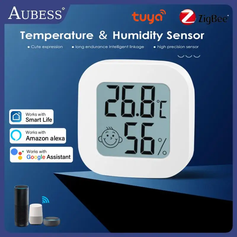 

Умный датчик влажности и температуры Tuya ZigBee, автоматизация умного дома, работает с Alexa Google Home, требуется шлюз Zigbee