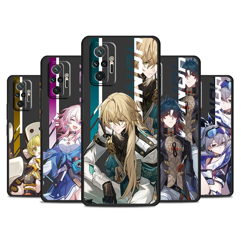 phone Cases for Xiaomi Redmi Note 9 13 case 11S 13C 10 5G 12 Pro 12S 12C 7 fundas Antiscratch cover Honkai Star Rail Silver Wolf