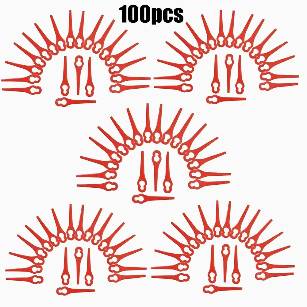 

100pcs 83mm Plastic Blades For Florabest FRTA 20 A1 Cordless Grass Strimmer Blade For Garden String Trimmer Part