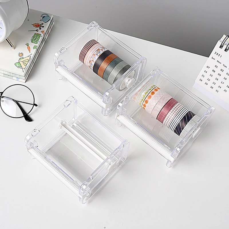 

Masking Tape Cutter Washi Tape Storage Organizer Cutter Office Tape Dispenser School Office Desk Supplies Tape Holder