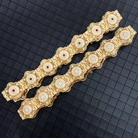 moroccan wedding metal belt arabian bridal gown crystal flower belt full rhinestone flower body chain female royal wedding gift