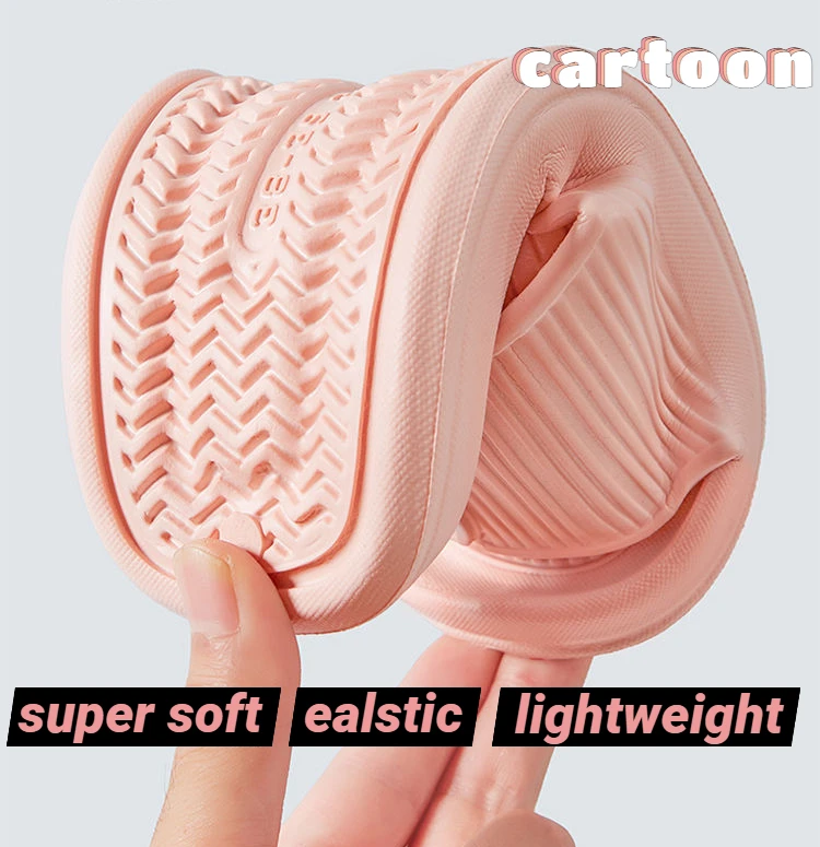 2023 Summer Women Slippers Bath Thick Platform Non-Slip Home Bear Cartoon Flip Flops Beach Sandals Ladies Slides Indoor Outdoor