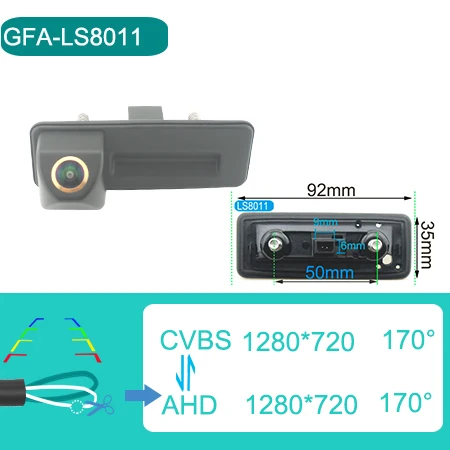 

Full HD AHD 1920x1080P Автомобильная камера заднего вида для Audi A1 S1 8X VW Polo 6R Sedan Golf 5V вариант Skoda Octavia A5 Mk2