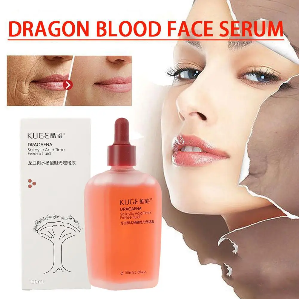 

100ml Dragon Blood Salicylic Acid Time Freeze Fluid Serum Brightening Skin Rejuvenation Moisturizing Anti Aging Essence