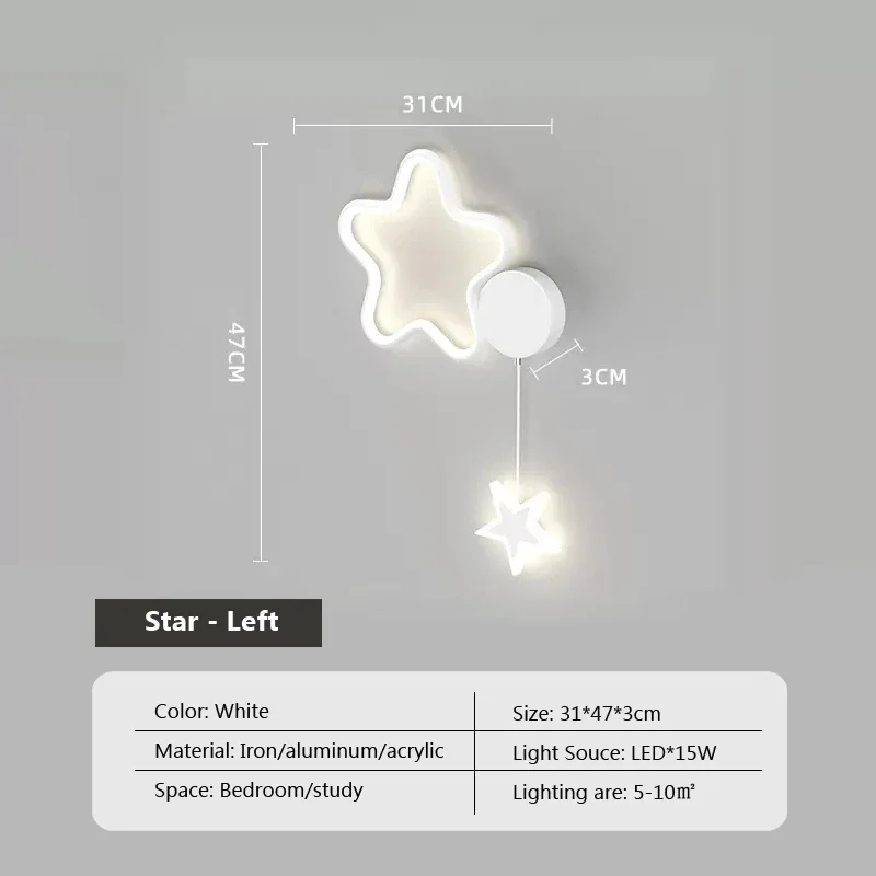 

Настенный светильник Cloud Star Moon Sanoni