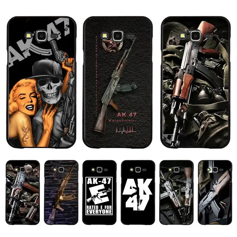 

AK47 Handgun Gun BUllets Phone Case for Redmi 8 9 9A for Samsung J5 J6 Note9 for Huawei NOVA3E Mate20lite cover