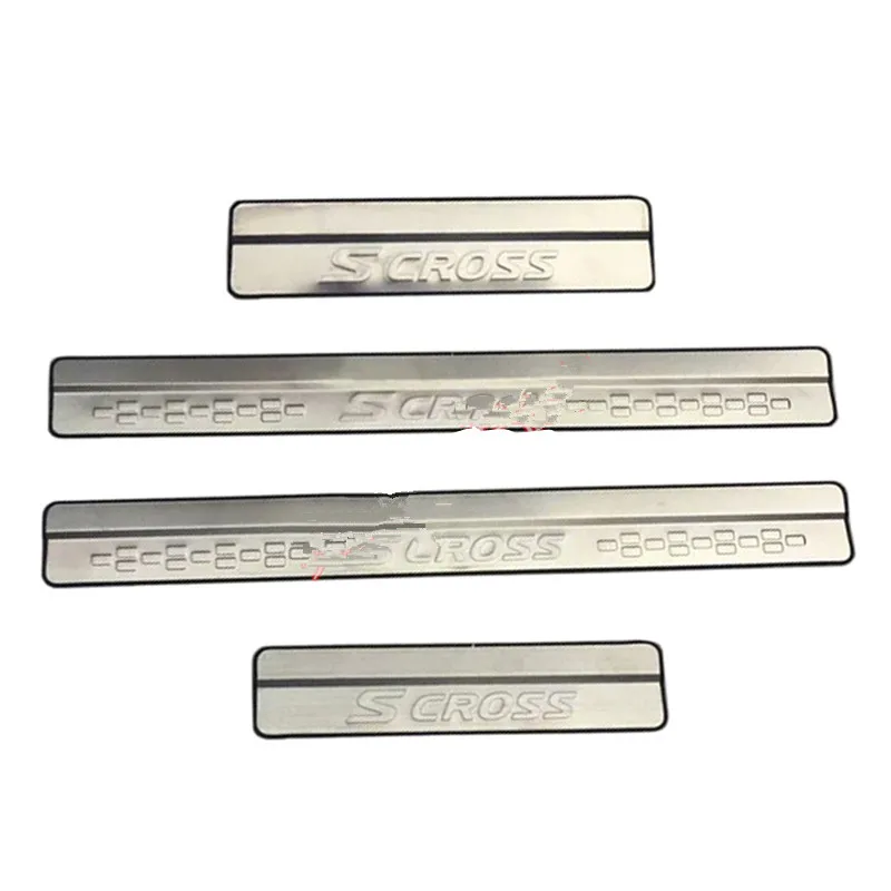 

Car Styling Sticker For Suzuki Sx4 S-cross 2015 2016 2017 Accessories Door Sill Scuff Plate Protector Guard 2014-2018 2019