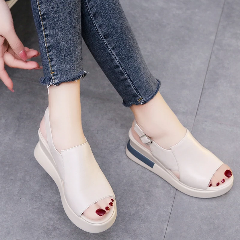 

Summer Wedge Platform Sandals Fashion Retro Romen Beach Shoes Ladies Casual Peep Toe Soft Comfortable Sandalias De Mujer 2023