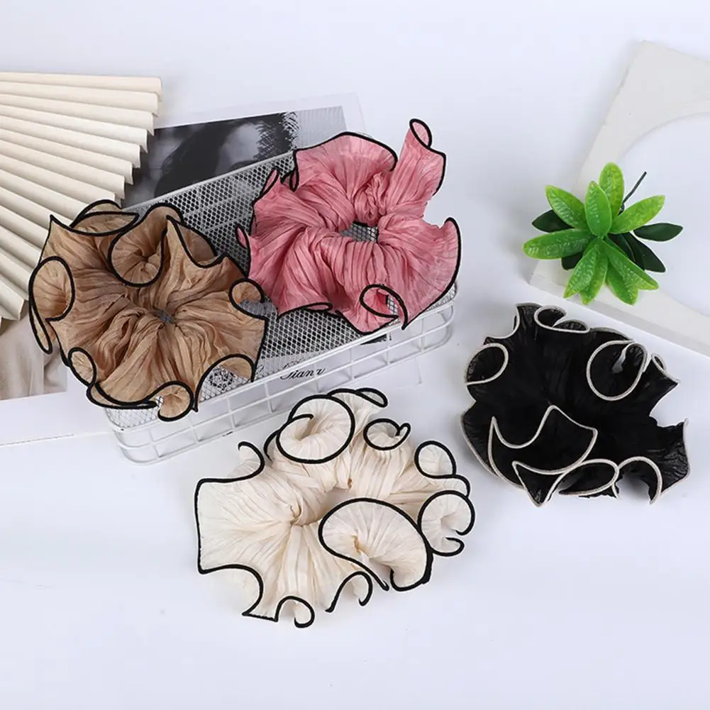 

Beautiful Hair Tie Headwear Hair Rope Anti-fall Korean Style Retro Wrinkle Hair Band Versatile