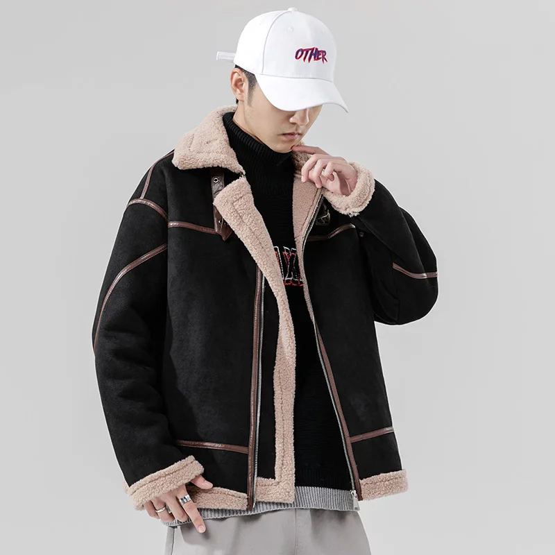 Warm Men Parkas Casual Jackets Winter Thick Men&Streetwear Cotton Padded Jackets Solid Retro Outwear Coat Windbreaker Clothing