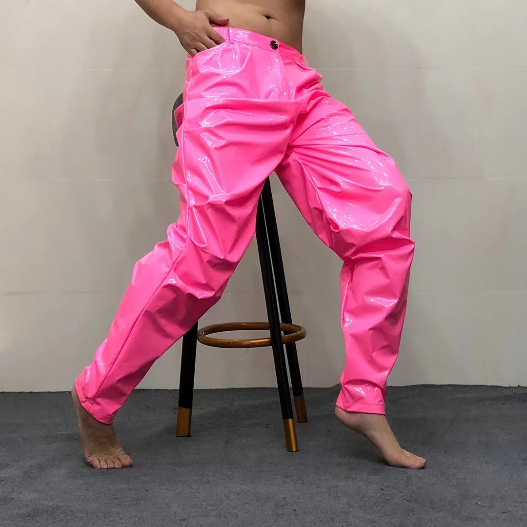 Loose wrinkled radish pants nightclub dance performance clothing large size foreign trade men's fashion