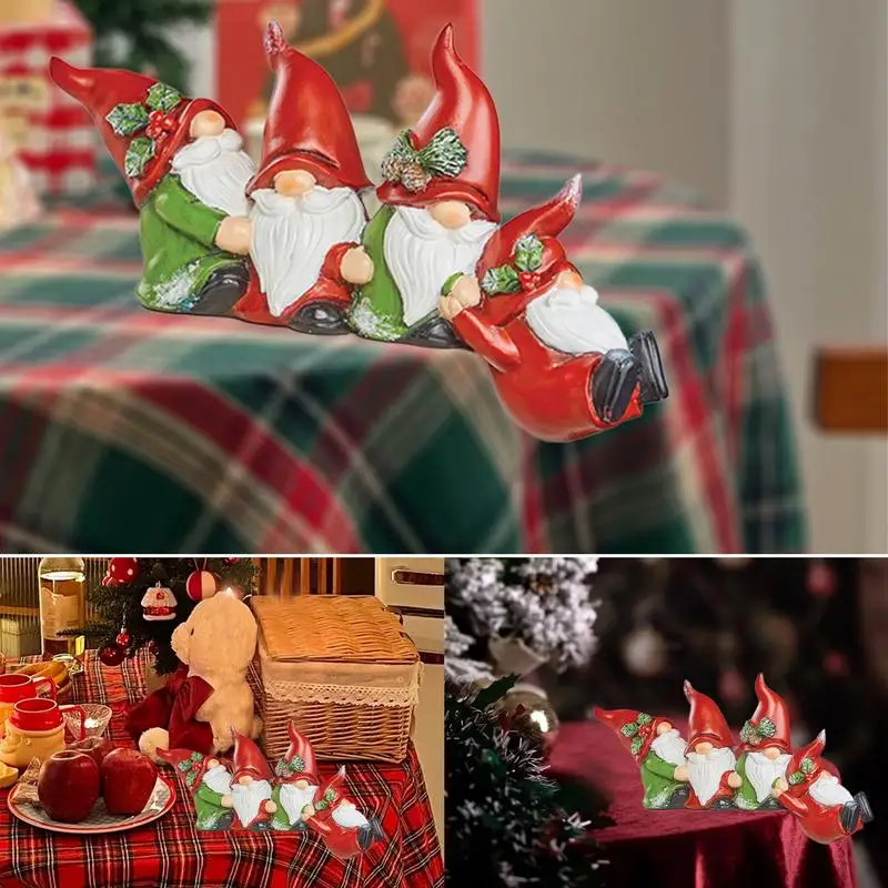 Рождественские гномы мини-гномы сказочные садовые статуи миниатюры полимерные