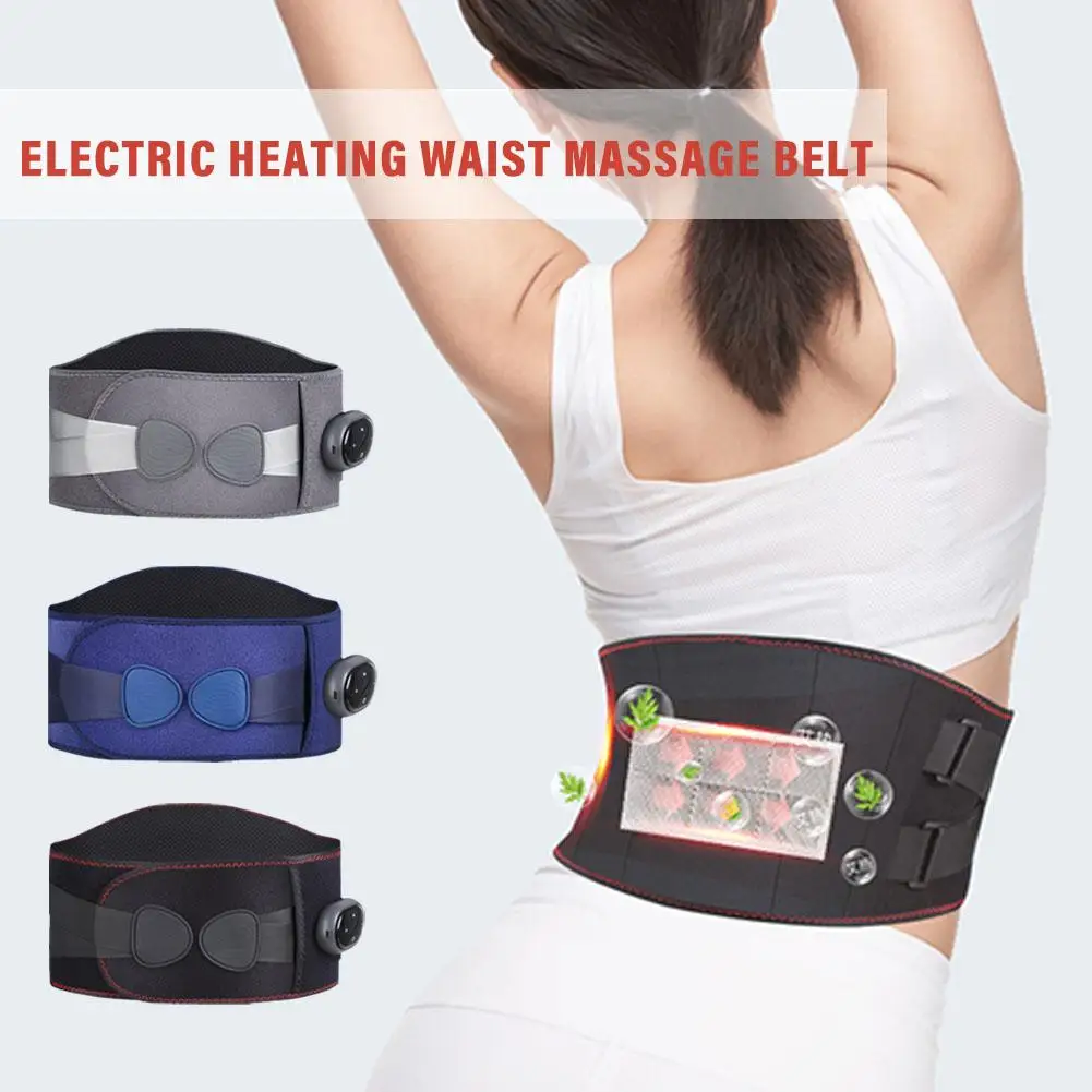 

Electric Infrared Heating Belt Hot Compress Waist Massager Pain Support Massage Brace Vibration Relief Band Protecte Back L W9T0