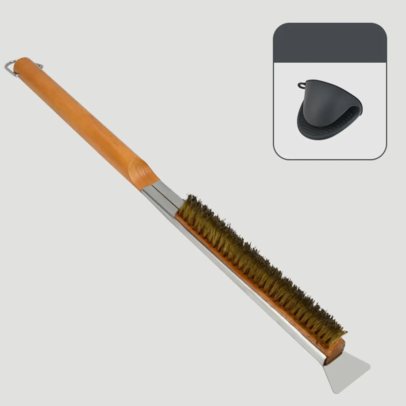 

Щетка для чистки духовки пиццы, медная проволока, аксессуары для духовки пиццы, аксессуары для кемпинга, уличные инструменты для чистки бар...