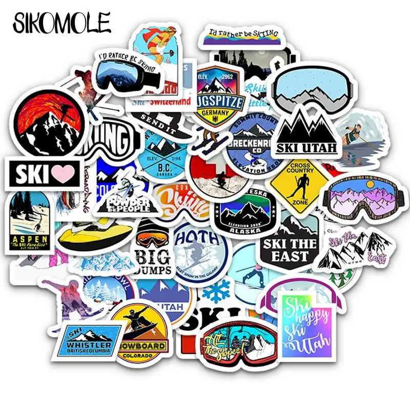 

10/30/50PCS Cartoon Extreme Sports Skiing Stickers DIY Toy Case Laptop Motorcycle Skateboard Luggage Decal Graffiti Sticker F5