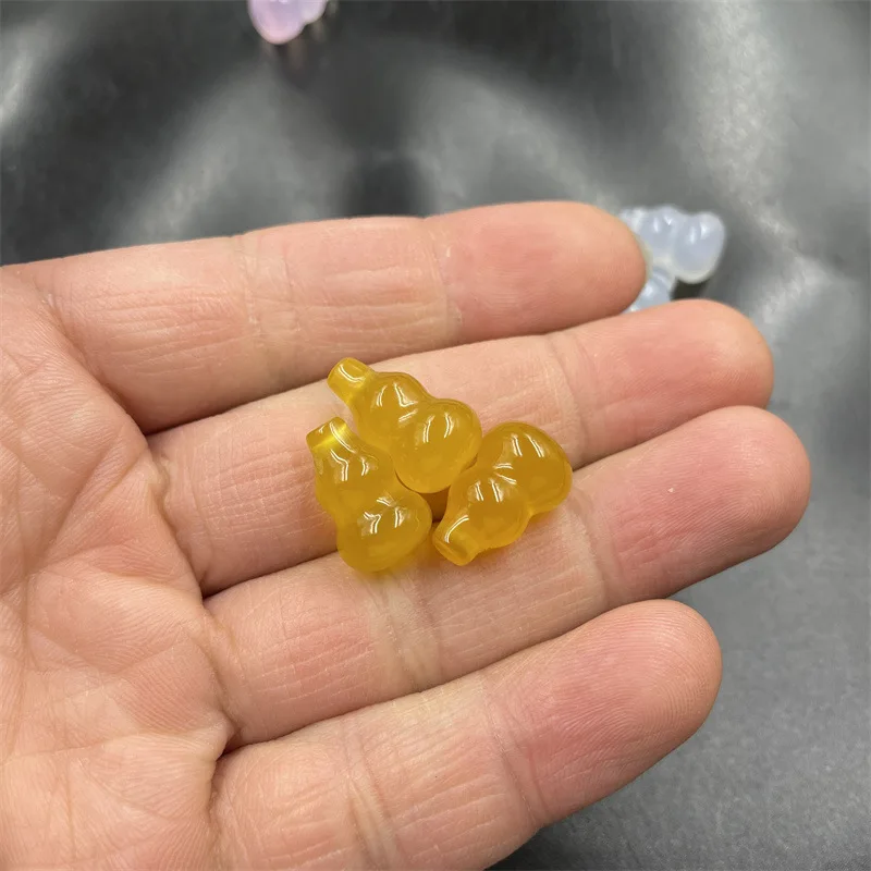 Дешевая Нефритовая розовая халцедоновая Агатовая стерео маленькая Желтая Тыква