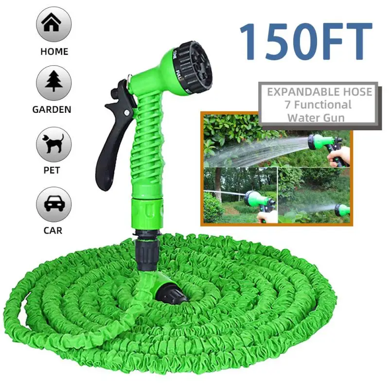 

Expandable 7 Modes Adjustable Water Gun Foam Garden Hose Pipe for Cars Garden Washing Hose Sprayer Water Hose High Pressure