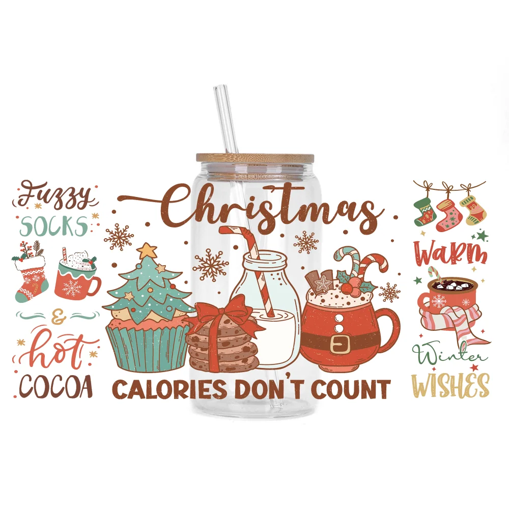 Рождественская серия легкие водонепроницаемые наклейки сделай сам 3D переводы