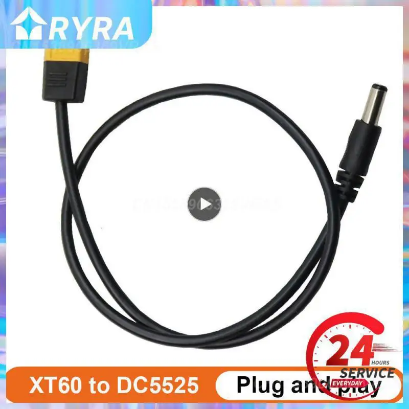 

Wide Compatibility Dc Dc5525 Power Cord Xt60 Male Bullet Connector Easy To Use Durable Charger Extension Cord Power Line Adapter