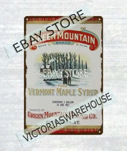 Кленовый сироп 1p 198 годов зеленая гора Vermont металлическая жестяная вывеска