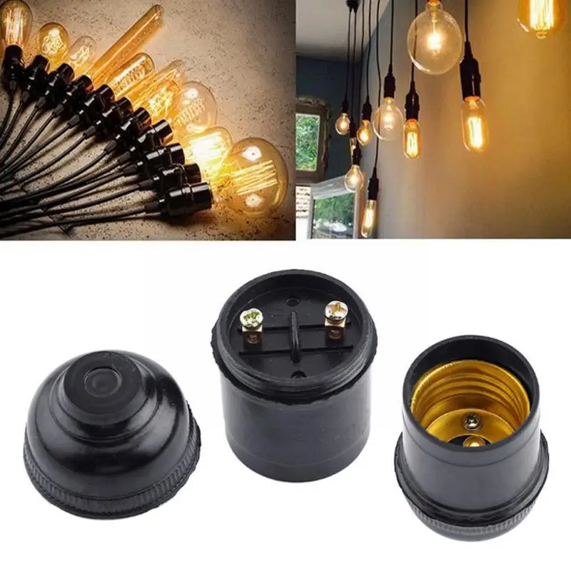 

1pcs E27 4a Lamp Holder Flat Base Lamp Holder Small Conversion Lamp Screw Holder Adapter Bulb Socket Outlet Convert K2m4