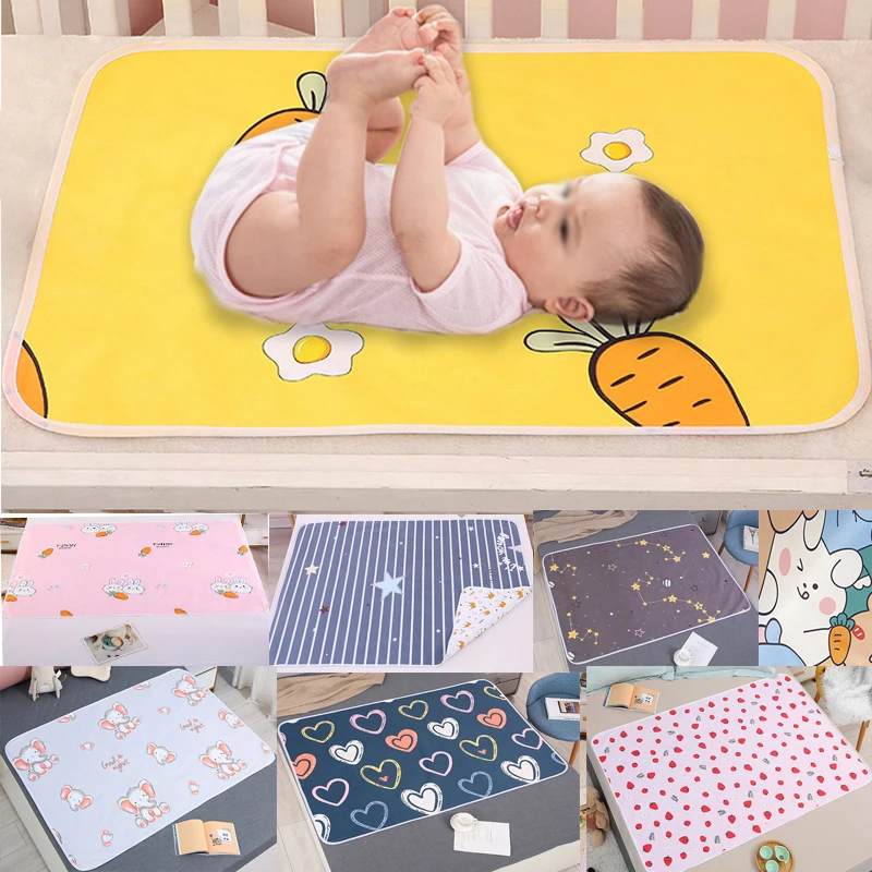 Reusable  Waterproof  Cotton Changing Pad Cover Baby Diaper 