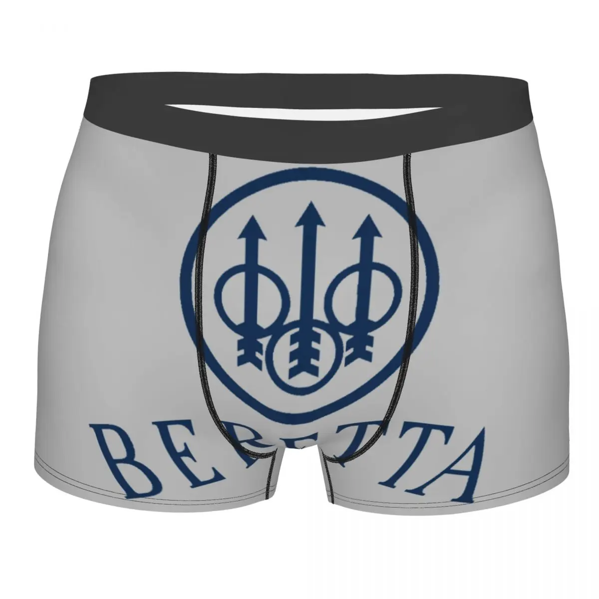 

Пистолет Беретта с логотипом мужские шорты-боксеры с 3D принтом мужское эластичное нижнее белье трусы