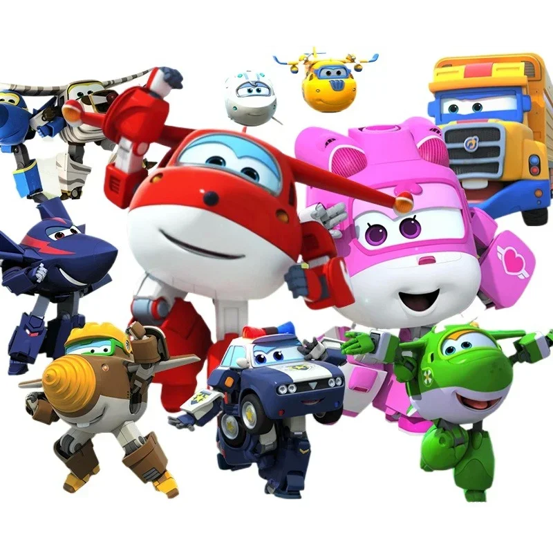 Фото Полный набор игрушек Auldey Super Wings, большие роботы-трансформеры Jett Dizzy Dizzy, игрушки для мальчиков и девочек, детский рождественский подарок-сюрприз №1