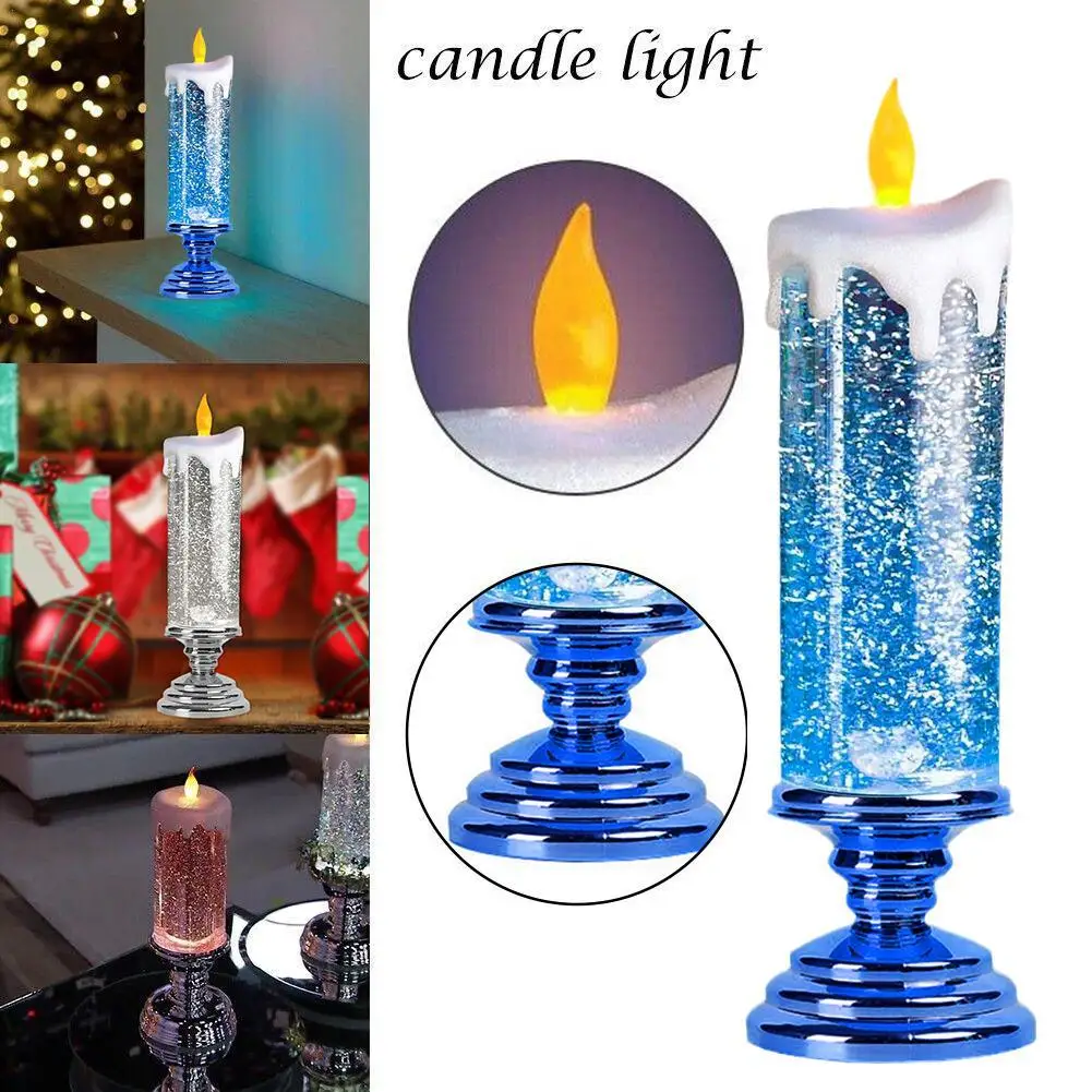 

Crystal Candles Lights Tourist Souvenirs LED Candles Lighting 7-color Cyclic Gradient Birthday Wedding Christmas Decorations