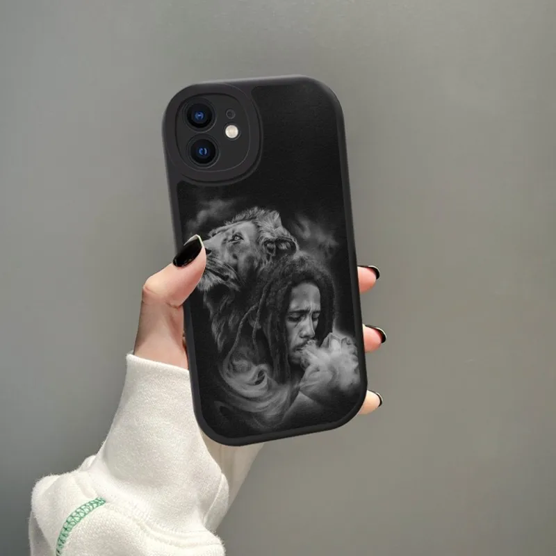 Чехол для телефона Боб Марли из овечьей кожи Iphone 14 Pro Max 11 13 12 Mini X Xr Xs 8 6 7 Puls Se