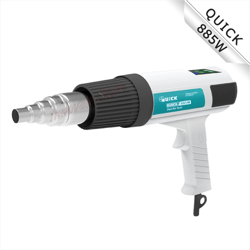 

Пистолет горячего воздуха QUICK 885 Вт, ручная паяльная станция горячего воздуха 1800 Вт, калибровка температуры для ремонта и распайки