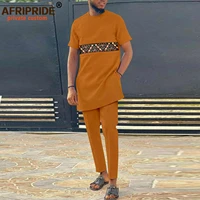 mens tracksuit dashiki tops and pants 2 piece set plus size casual outfits tribal shirts ankara attire african clothes a2216046