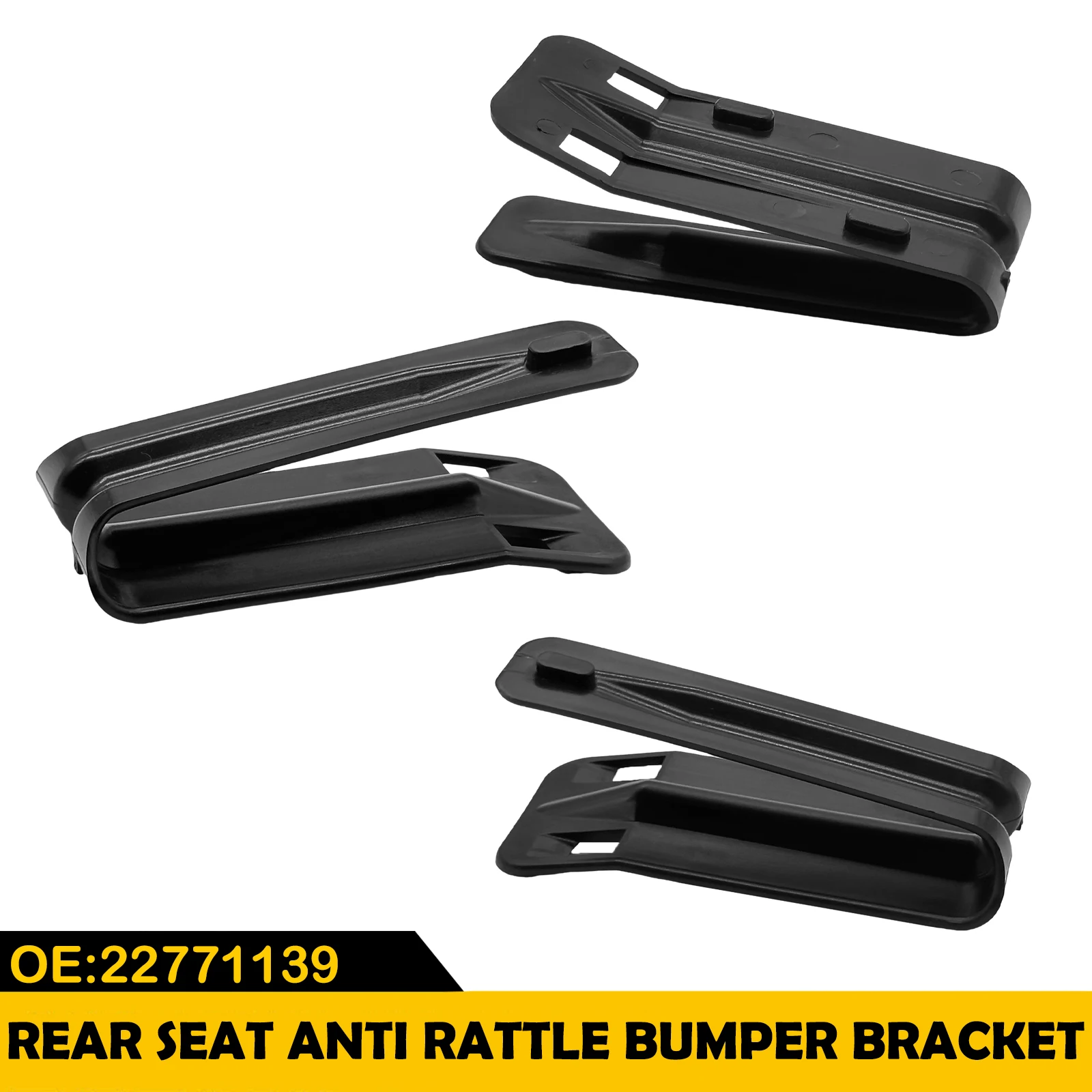 

3pcs Rear Seat-Anti-Rattle Bumper Cushion Bracket Fit for Silverado Sierra 1500