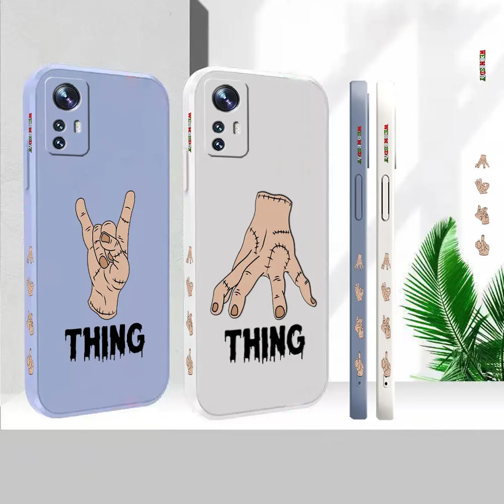 

Wednesday Finger Phone Case For Xiaomi Mi 13 12 12S 12X 11 11T 10 10S 10I 9 9SE 8 8SE Pro Ultra Lite Liquid Silicone Cover Funda