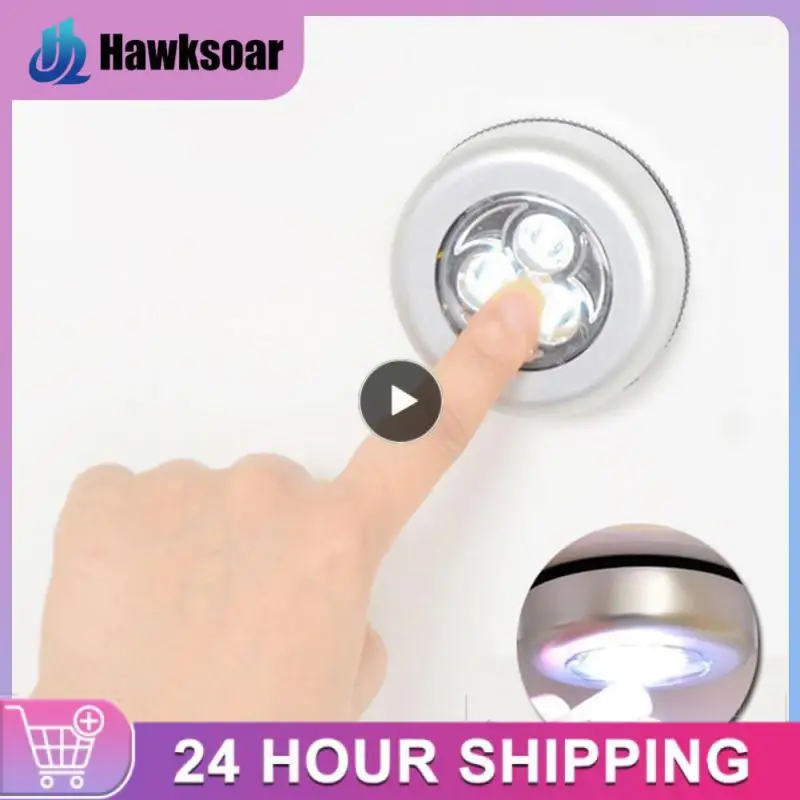 

Small Eye Protection Led Light Rechargeable Round Lamp Touch Control Stick Wall Light Emergency Light For Home Kitchen Bedroom