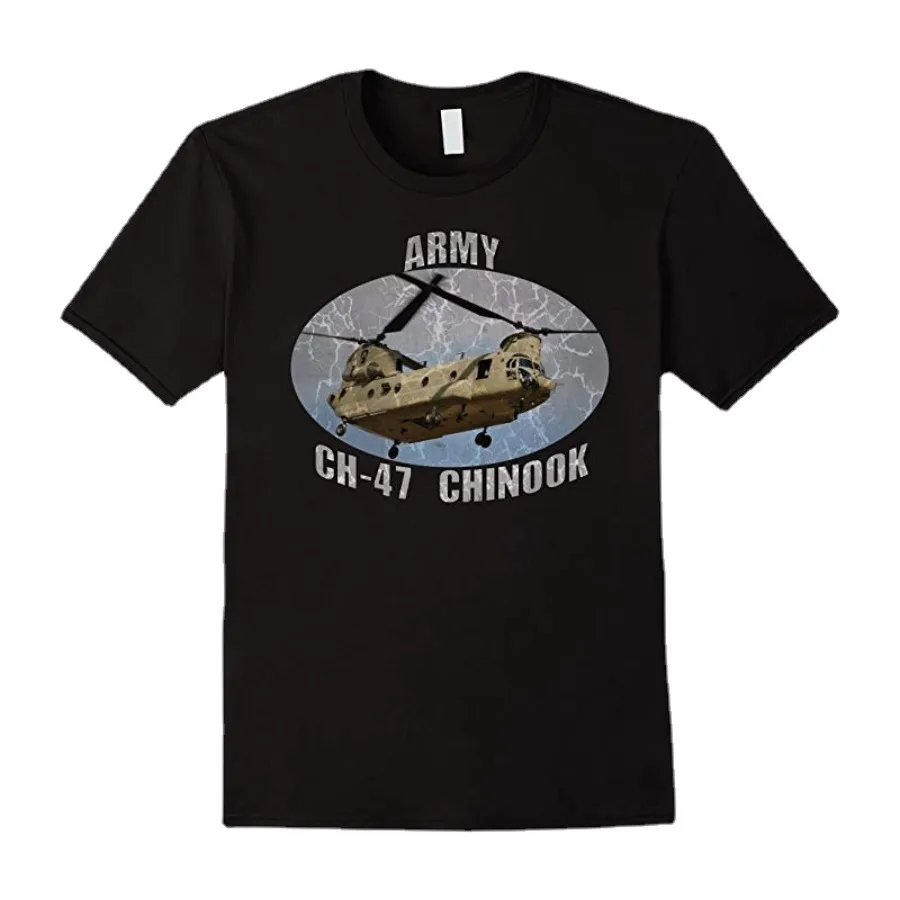 

Army Ch 47 Chinook Transport Helicopter T-Shirt. Summer Cotton O-Neck Short Sleeve Mens T Shirt New S-3XL