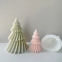 new origami folding fan candle silicone mould diy geometric rotating pine candle aromatherapy christmas tree mould