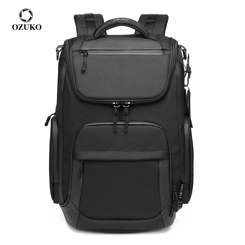 

OZUKO New Multifunction Men Backpack 15.6" Laptop Backpack Fashion School Bag Waterproof Large Capacity Business Travel Backpack