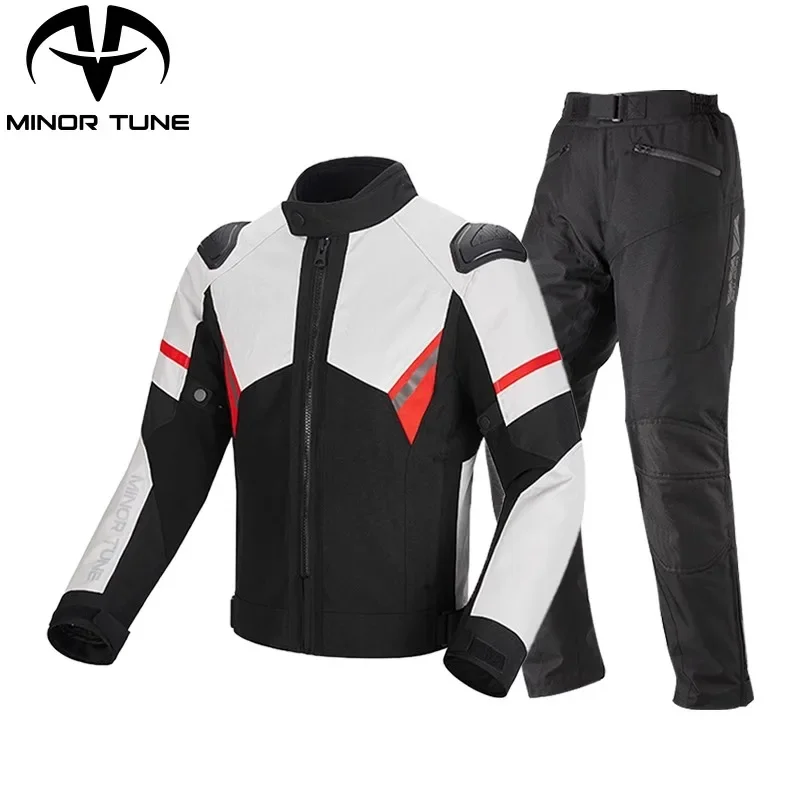 MINORTUNE Winter Motorcycle Clothing Waterproof Warm and Fall Proof Men's Women's Casual Commuter Jacket Set