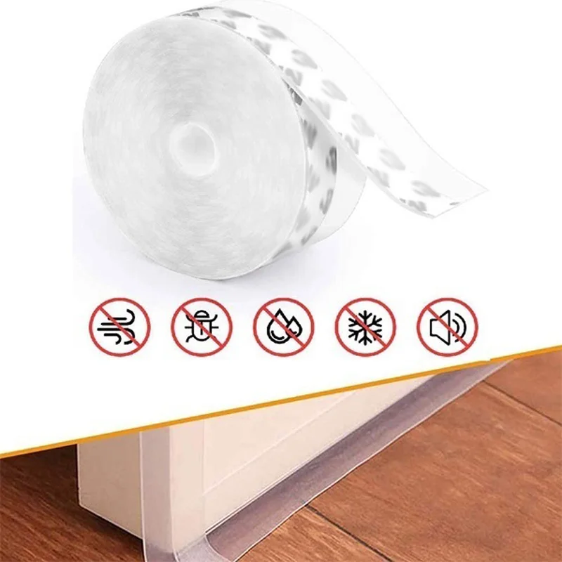 

1pc 1M Door Seal Strip Weather Strip Silicone Soundproofing Window Seal Draught Dust Waterproof Door Windshield Sealing Strip